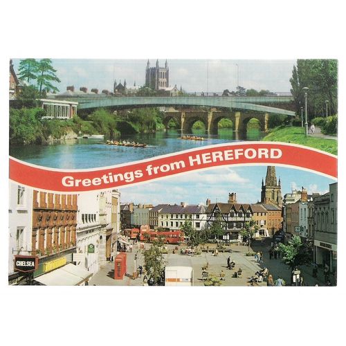 multiview, HEREFORD unused vintage postcard by Dennis =
