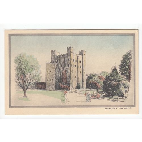 The Castle Rochester Kent Art Postcard Pencilette Series