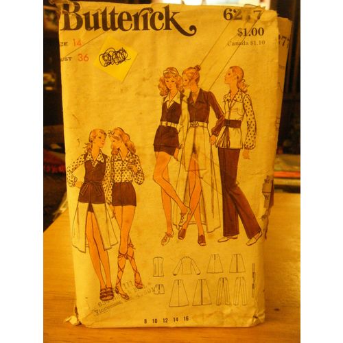 Butterick 6277 Misses Shirt, Pants, Shorts, Tunic & Skirt Pattern - Size 14