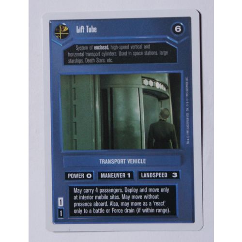 Star Wars CCG: Premier Unlimited # Lift Tube (A) 1995 dark Decipher