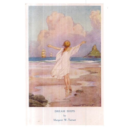 DREAM SHIPS. by Margaret W. Tarrant used postcard Medici Society Ltd. c. 1935 =