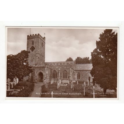 All Saints Church East Budleigh Postcard RP Devon