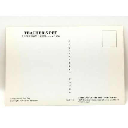 Teacher's Pet Washington Apples Advertisement Postcard Dog (A1)