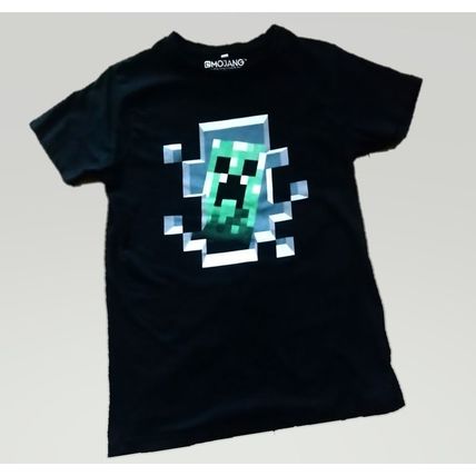 Boys Age 11-12yrs Black Minecraft T-Shirt