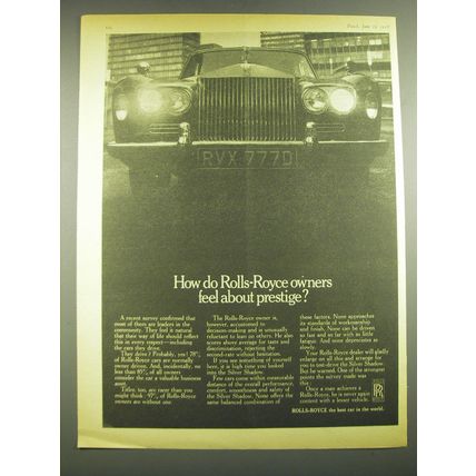 1968 Rolls-Royce Silver Shadow Ad - How do Rolls-Royce owners feel about