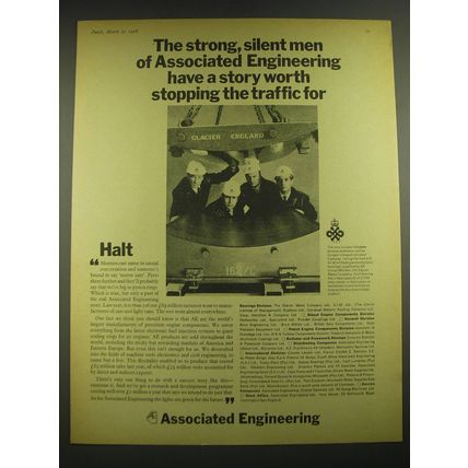 1968 Associated Engineering Ad - The strong, silent men