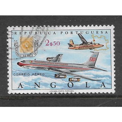 ANGOLA 1970 2E.50 FOKKER F.27 707 MAIL PLANES SG 698 FINE USED#