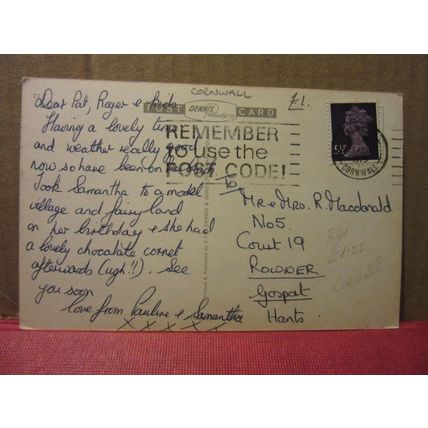 MARINE DRIVE AND PENDENNIS POINT, FALMOUTH, CORNWALL used postcard 1975 pm =