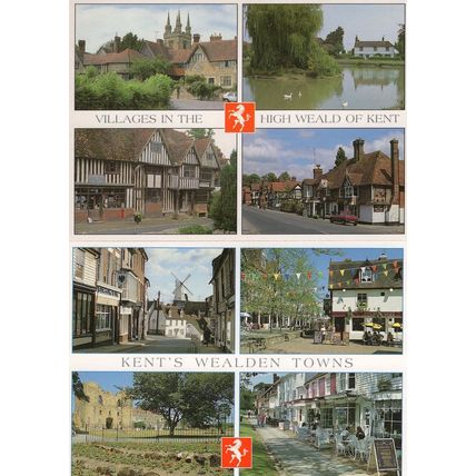 Kent Wealden Towns Matfield Lamberhurst Chiddingstone 2x Postcard s