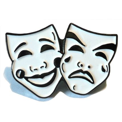 Comedy and Tragedy Theatre Masks Acting Stage Theatrical Performing Arts Badge