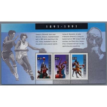 ZAYIX - Canada 1344 MNH Basketball - Sports souvenir sheet 041322SM180M