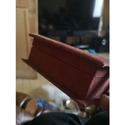 Velour Jewellery Box Sliver Plate Top