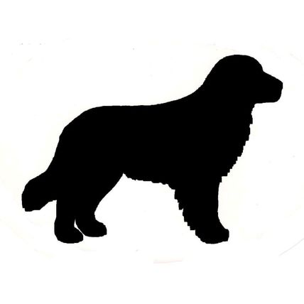 Golden Retriever Dog Silhouette Decal Black Sticker - Not Waterproof