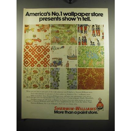 1972 Sherwin-Williams Paint and Wallpaper Ad - America's No. 1 wallpaper store