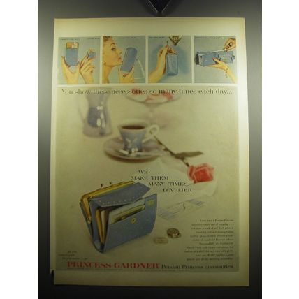 1957 Princess Gardner Persian Princess Continental French Purse Advertisement