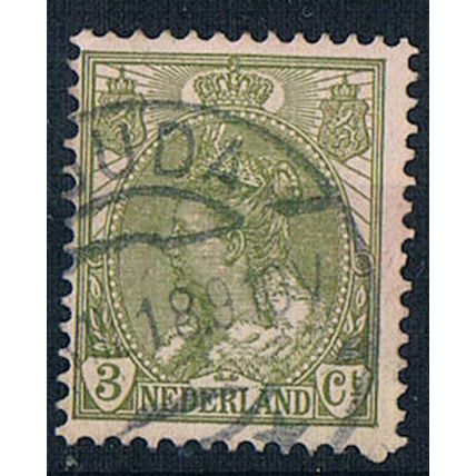 Netherlands 1898 SG174 ne76 Queen Wilhelmina 3c Used Stamp
