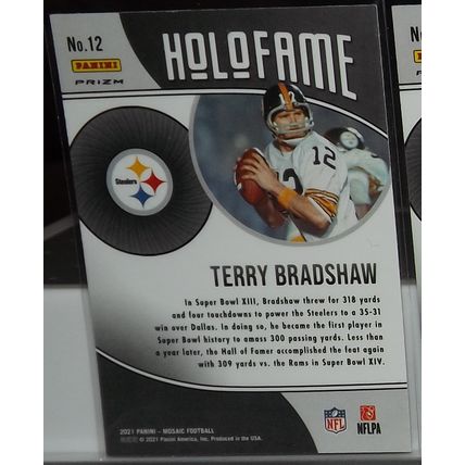 2021 Panini Mosaic TERRY BRADSHAW (Steelers) Holofame Mosaic #12