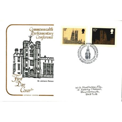 1973 Commonwealth Parliamentary Conference, Parliament Postmark, UK, FDC