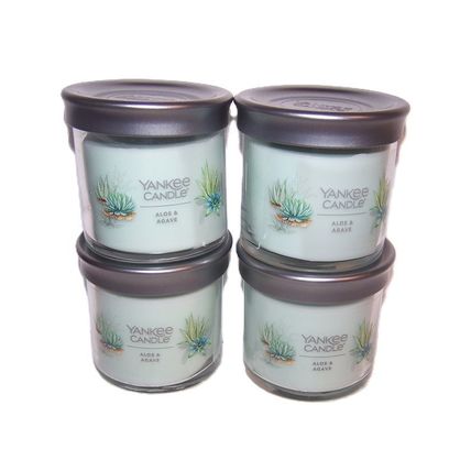 Yankee Candle Aloe & Agave Small Jar Candle Single Wick 4.3 oz - Lot of 4