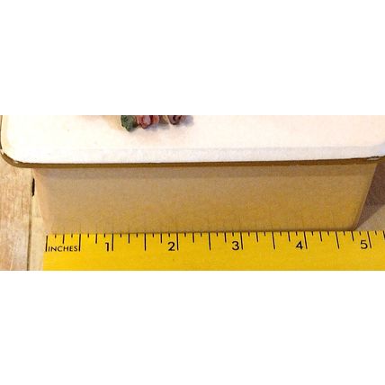 Vintage Pink Pearl Jewelry Box White Violin & Flowers Hand-Painted With Mirror