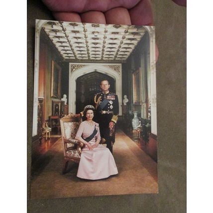 1980s Postcard bureau Cover - Queen Elizabeth & Prince Philip - Royal interest