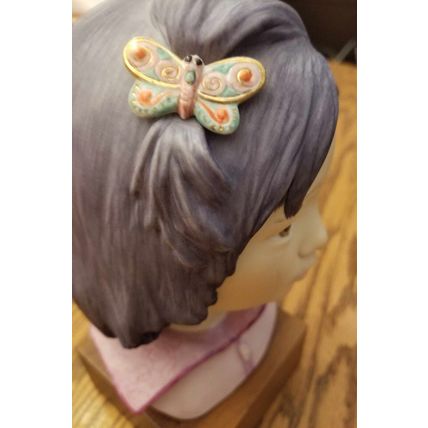 RARE Cybis Porcelain Figurine Head Bust Asian Girl Signed 9” by Dorothy Campbell