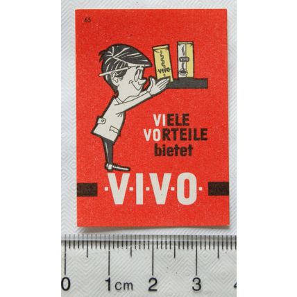 vintage West Germany Matchbox Label - VIVO - Viele Vorteile Bietet ref4