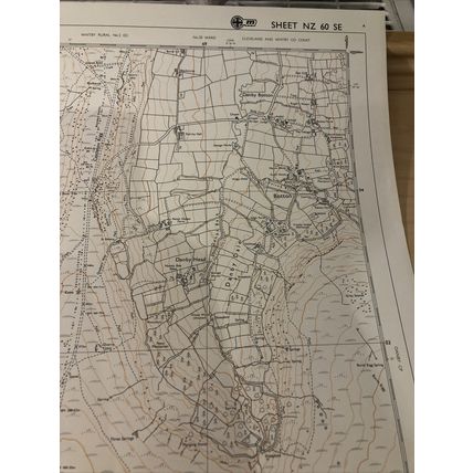OS map 1:10000 N. Yorks. Sheet NZ 60 SE 1978 Westerdale Moor, Botton, Danby Beck