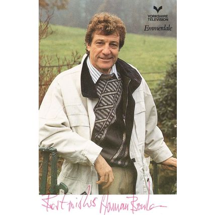 Norman Bowler Emmerdale Farm Vintage Hand Signed Cast Card Photo