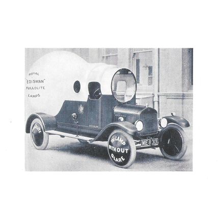 Postcard Freak Motor Car Ediswan Fullolite 1926 Edison Swan & Co - Nostalgia