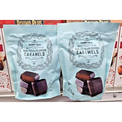 Trader Joe's Dark Chocolate Covered Caramels 10oz 284g (2 Bags)