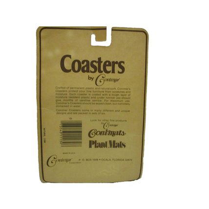 Vintage Coasters by Conimar Currir & Ives Plant Mats Set of 6
