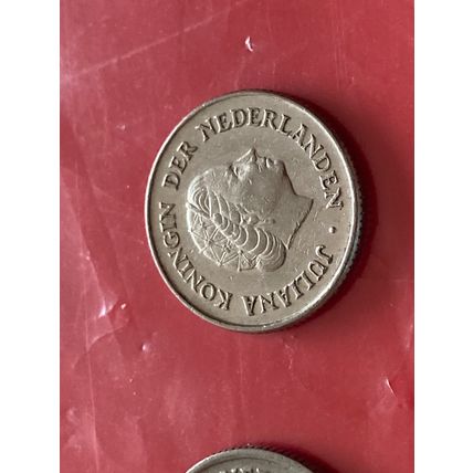 Umlaufmünze Niederlande 25 Cent 1972