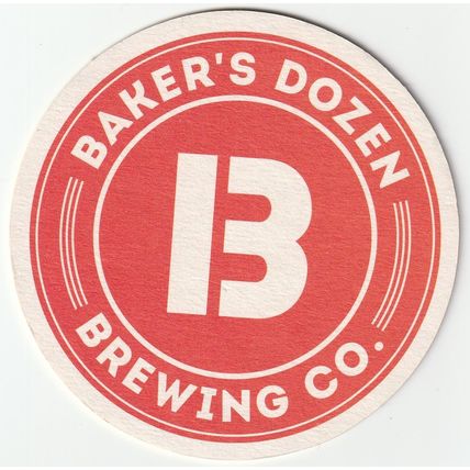 BEER MAT - BAKER'S DOZEN BREWING CO (KETTON) - (Cat No 001) - (2015)