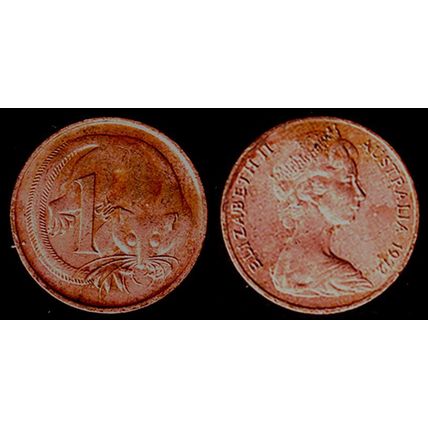 Australia One Cent 1972 Used Coin Possum Queen Elizabeth II 1c QE II