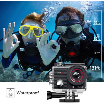 AKASO EK7000 Pro 4K30Fps Action Camera with Touch Screen EIS 131Ft Waterproof Un