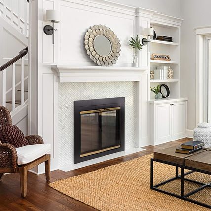 Pleasant Hearth AR-1022 Arrington Fireplace Glass Door, Black, Large
