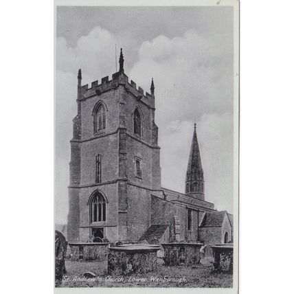 EC412 LOWER WANBOROUGH-ST ANDREWS CHURCH. PRINTED POSTCARD