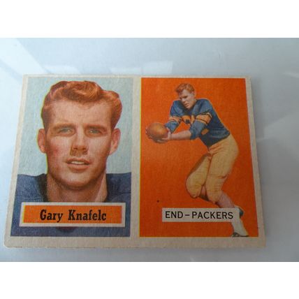 1957 Topps Football Card # 045 Gary Knafelc Very Good (3) Green Bay Packers