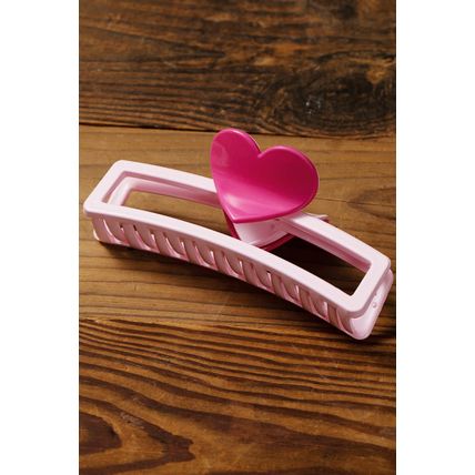 Pink Valentines Minimalist Heart Design Hair Claw