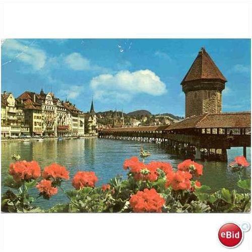 1981 Chapel Bridge & Water Tower, Lucerne, Switzerland