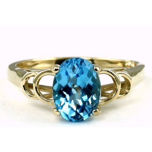 Swiss Blue Topaz, 10KY Gold Ring, R300