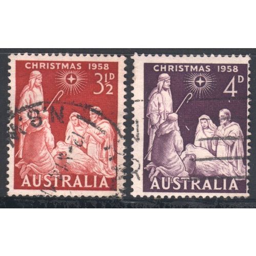 Australia 1958 - SG306/307 - 3½d & 4d Christmas - used
