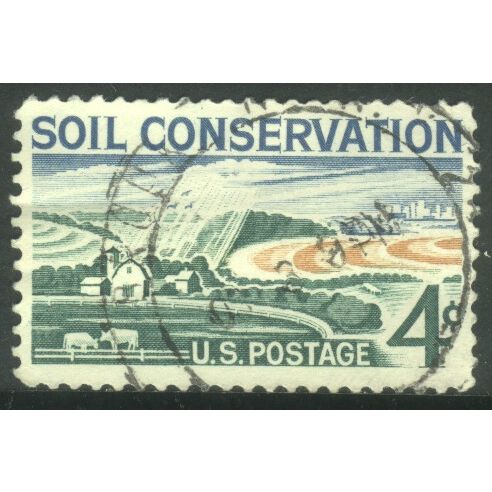 USA 1959 - SG1132 - 4c green, brown & blue - "The Good Earth" - used