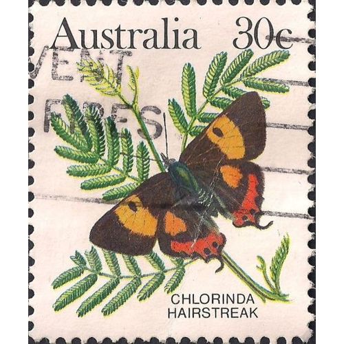 AUSTRALIA, BUTTERFLY, Chlorinda Hairstreak, white 1983, 30c