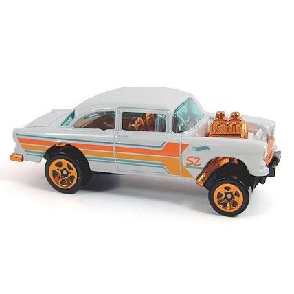 Hot Wheels - '55 Chevy Bel Air Gasser: Pearl & Chrome Series #4/6 (2020) *White*