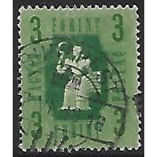 Mi 957: 3 Ft. green Delinitive Stamp: 'Agriculture,' wmk. IX
