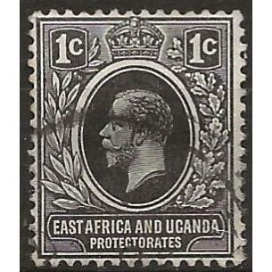 East Africa & Uganda Prot 1912 SG44 1c Black Fine Used .