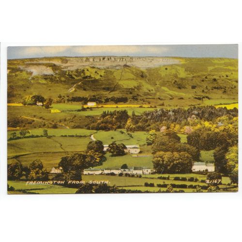 View of Fremington Postcard Yorkshire