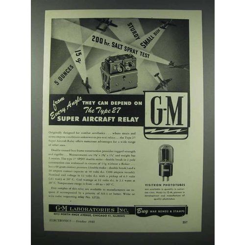 1943 G-M Type 27 Super Aircraft Relay Ad